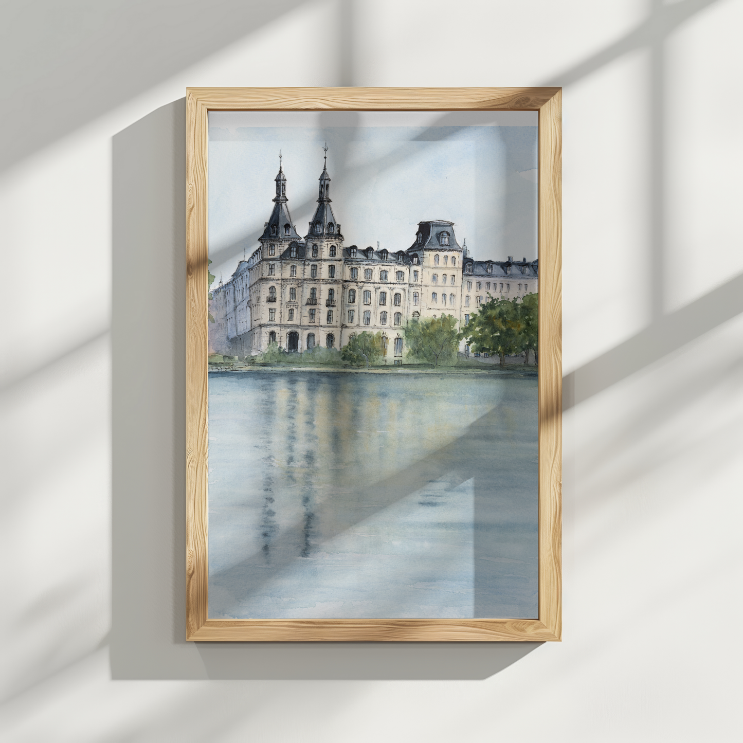 Søtorvet- Originalt Akvarelmaleri - 30 x 40 cm.